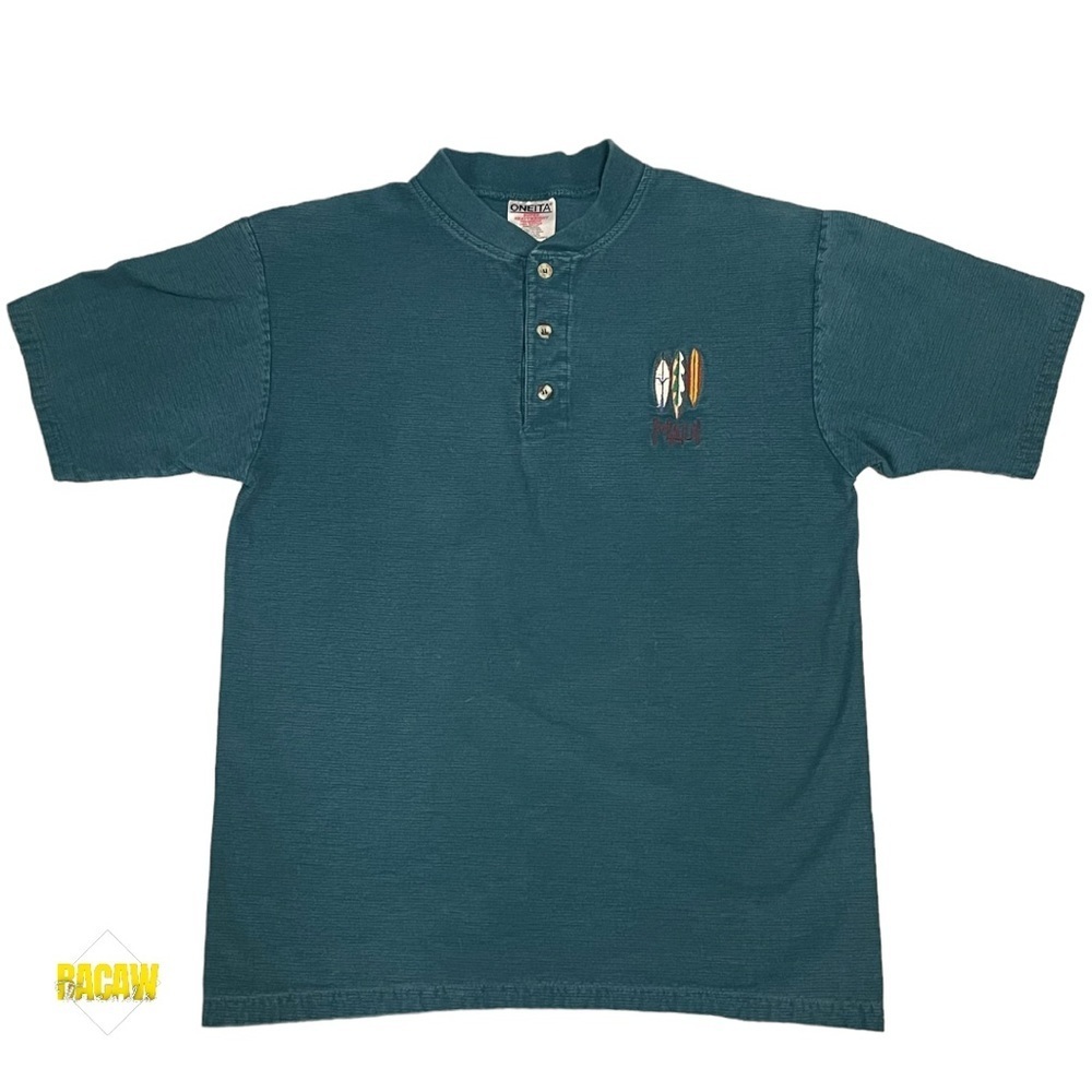 Maui Oneita‎ Men’s Short SleeveGreen Vintage T-Shirt